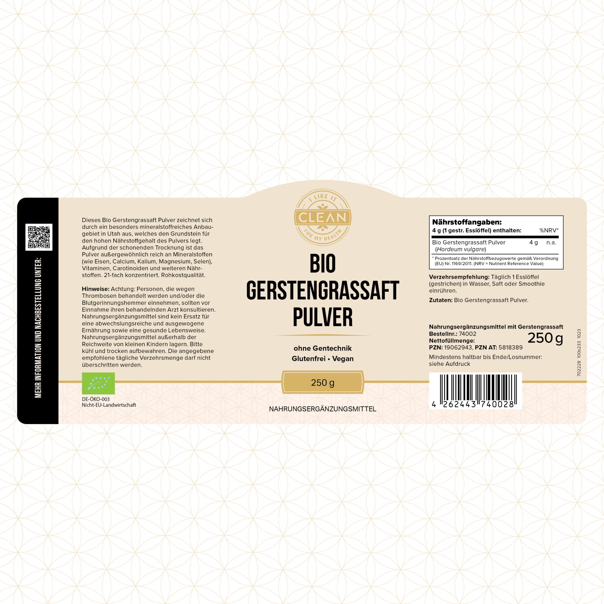Gerstengrassaft Pulver