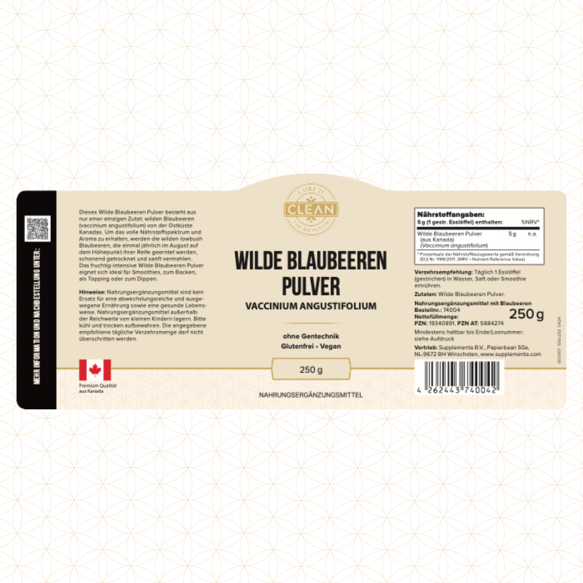 Wilde Blaubeere Pulver aus Kanada